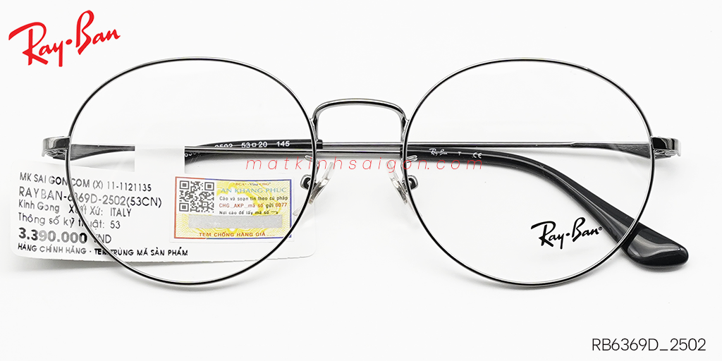 Gọng Kính Hợp Kim Metal RayBan RB6369D_2502 - Hover