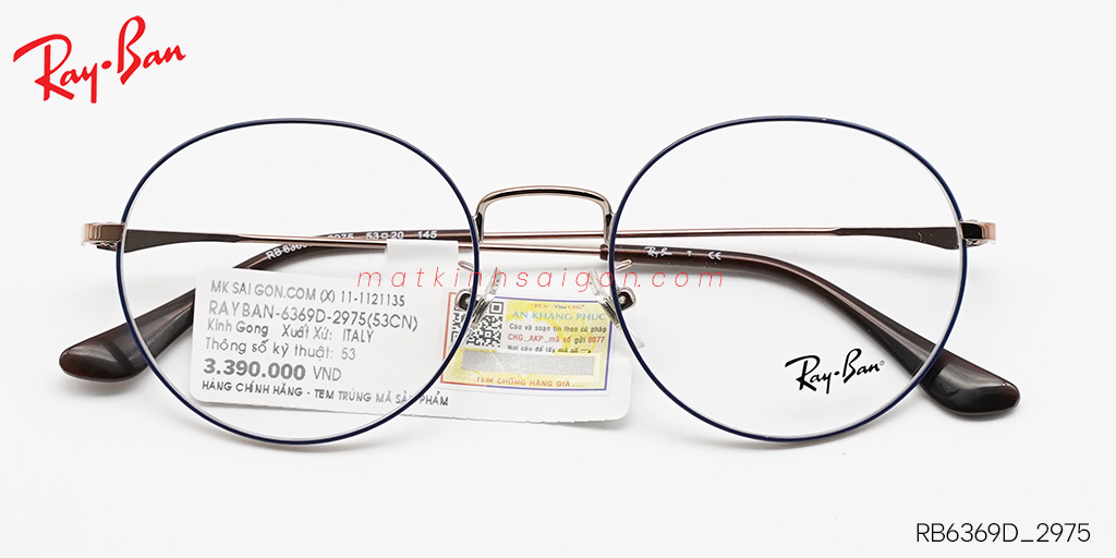 Gọng Kính Hợp Kim Metal RayBan RB6369D_2975 - Hover