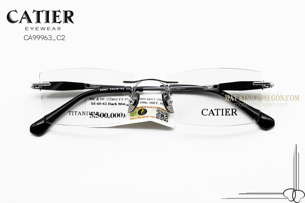 Gọng Kính Khoan Catier CA99963 C2 - Hover