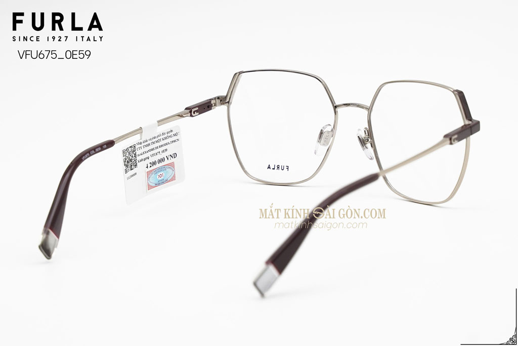 Gọng Kính Furla VFU675 0E59 - Hình 3