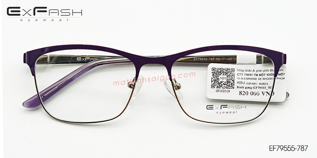 Gọng Kính Hợp Kim Exfash EF79555-787 - Hover