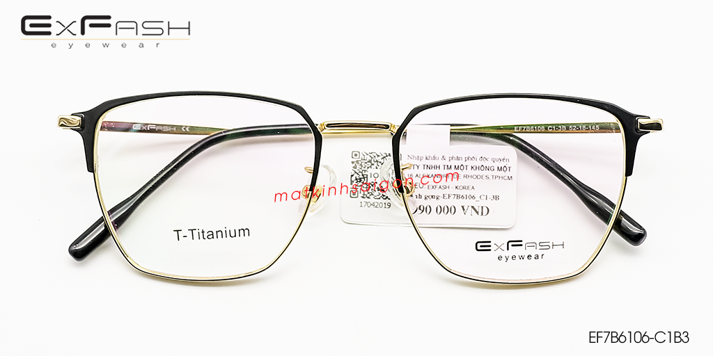 Gọng Kính B-Titanium Exfash EF7B6106-C1B3 - Hover