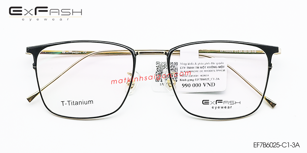 Gọng Kính B-Titanium Exfash EF7B6025-C1-3A - Hover