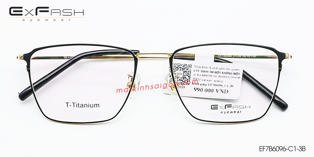 Gọng Kính B-Titanium Exfash EF7B6096-C1-3B - Hover
