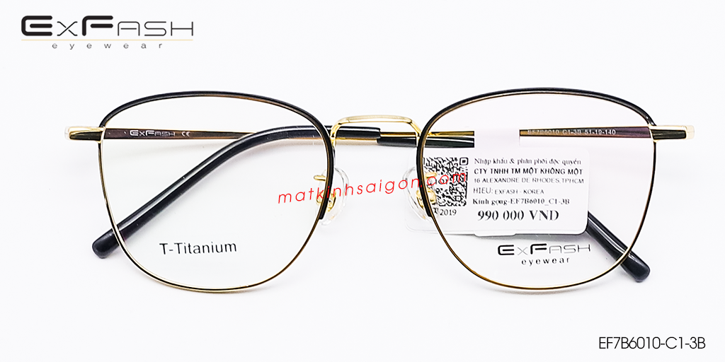 Gọng Kính B-Titanium Exfash EF7B6010-C1-3B - Hover