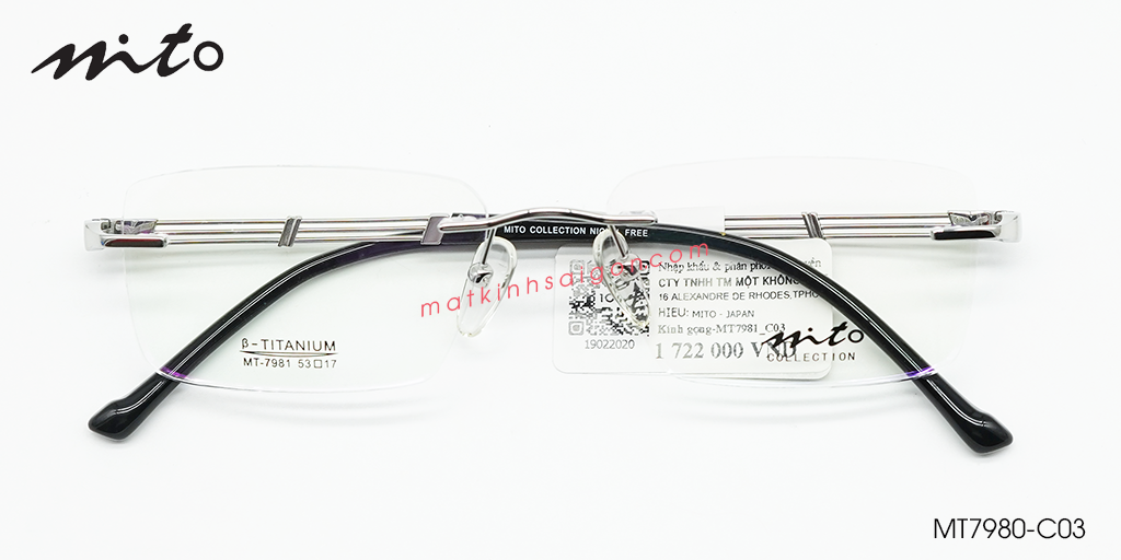 Gọng Kính Khoan MITO MT7980-C03 - Hover