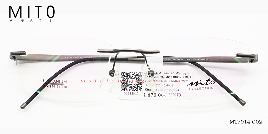 Gọng Kính Khoan  MITO MT7914C02 - Hover