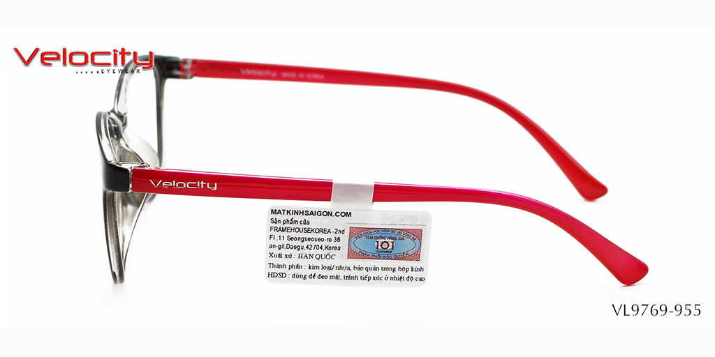 GỌNG KÍNH NHỰA NỮ VELOCITY VL9769-955 - Hình 5