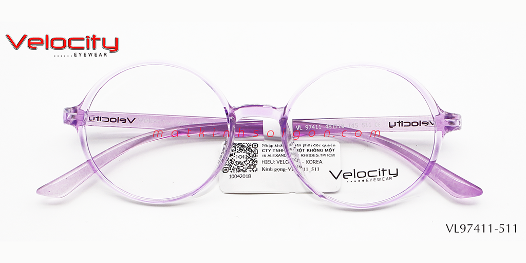 GỌNG KÍNH NHỰA VELOCITY VL97411-511 - Hover