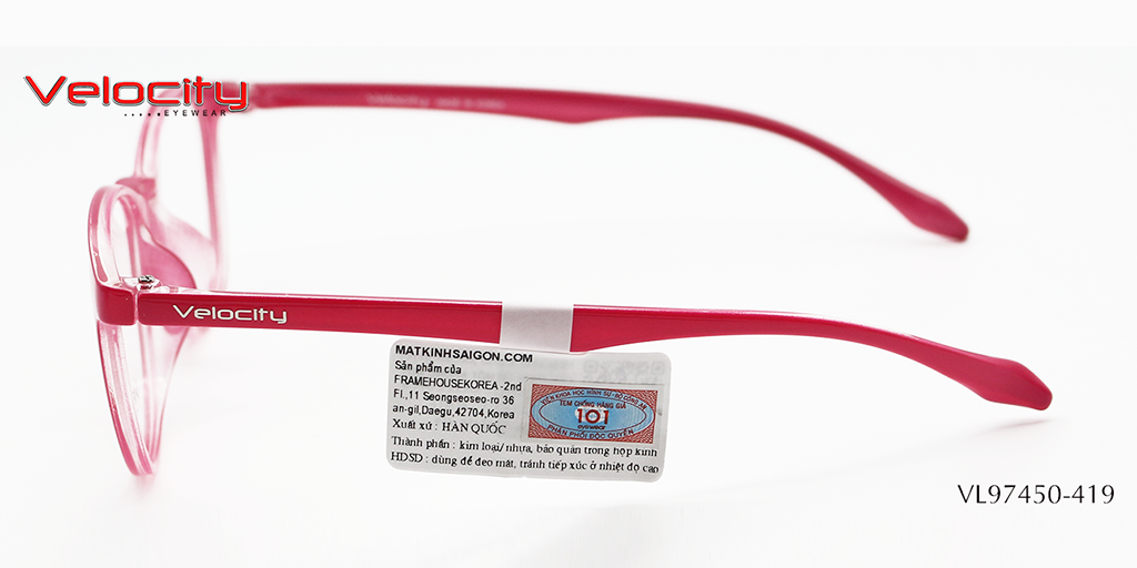 GỌNG KÍNH NHỰA NỮ VELOCITY VL97450-419 - Hình 5