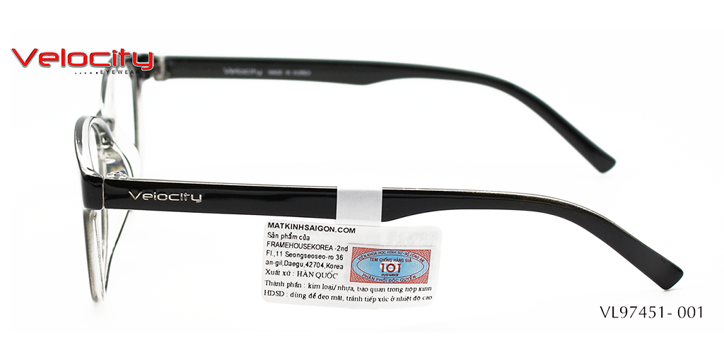 GỌNG KÍNH NHỰA NỮ VELOCITY VL97451- 001 - Hình 5