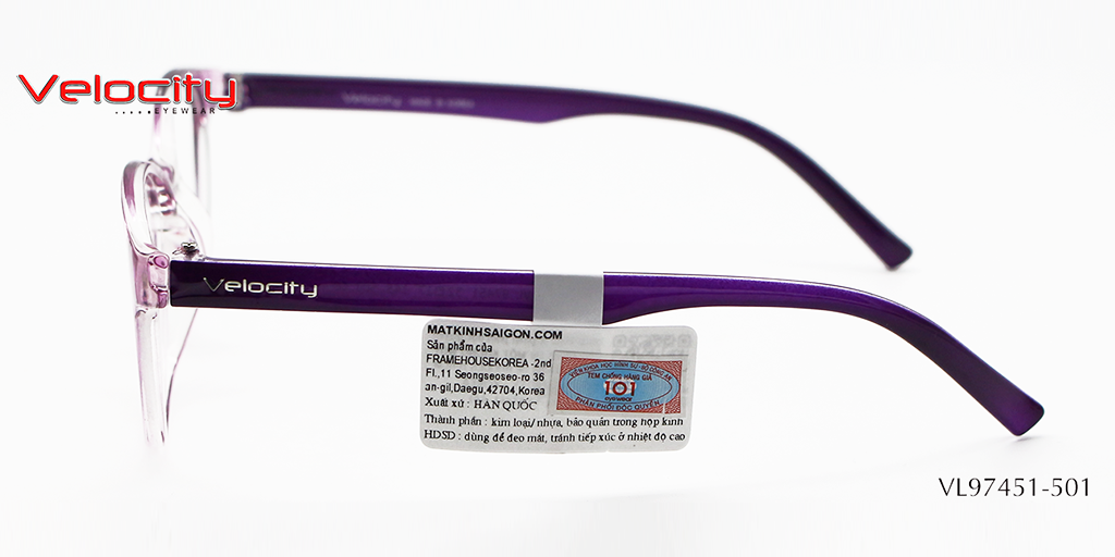 GỌNG KÍNH NHỰA NỮ VELOCITY VL97451-501 - Hình 5