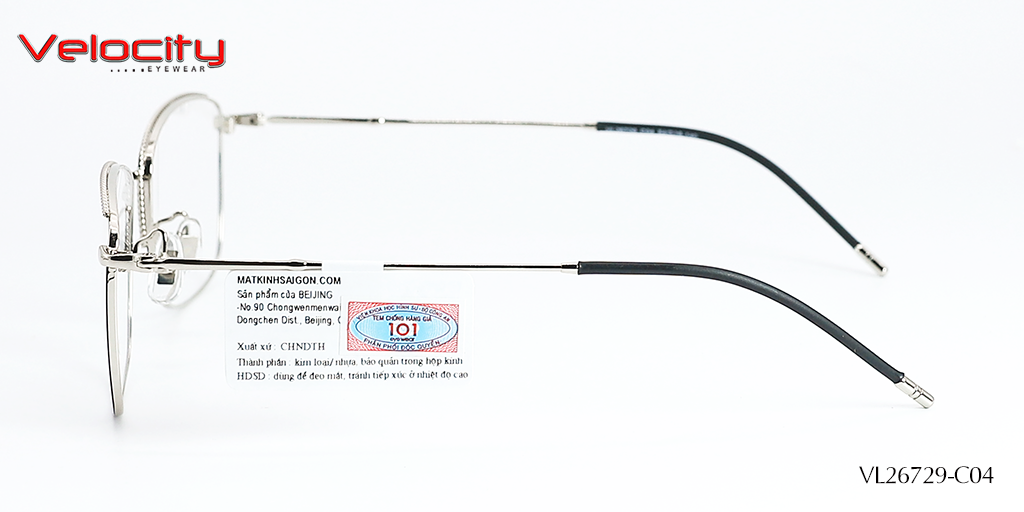 GỌNG KÍNH HỢP KIM VELOCITY VL26729-C04 - Hình 5