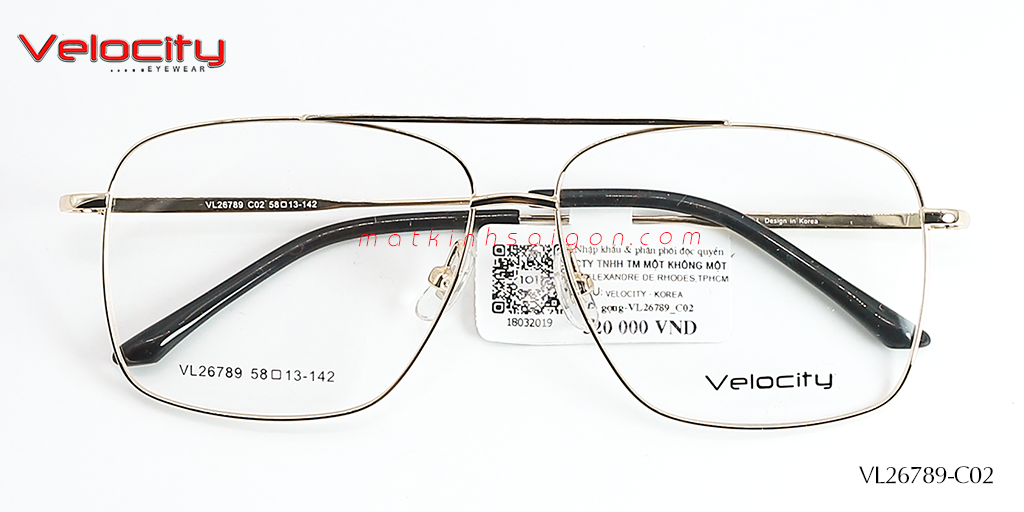 GỌNG KÍNH HỢP KIM VELOCITY VL26789-C02 - Hover