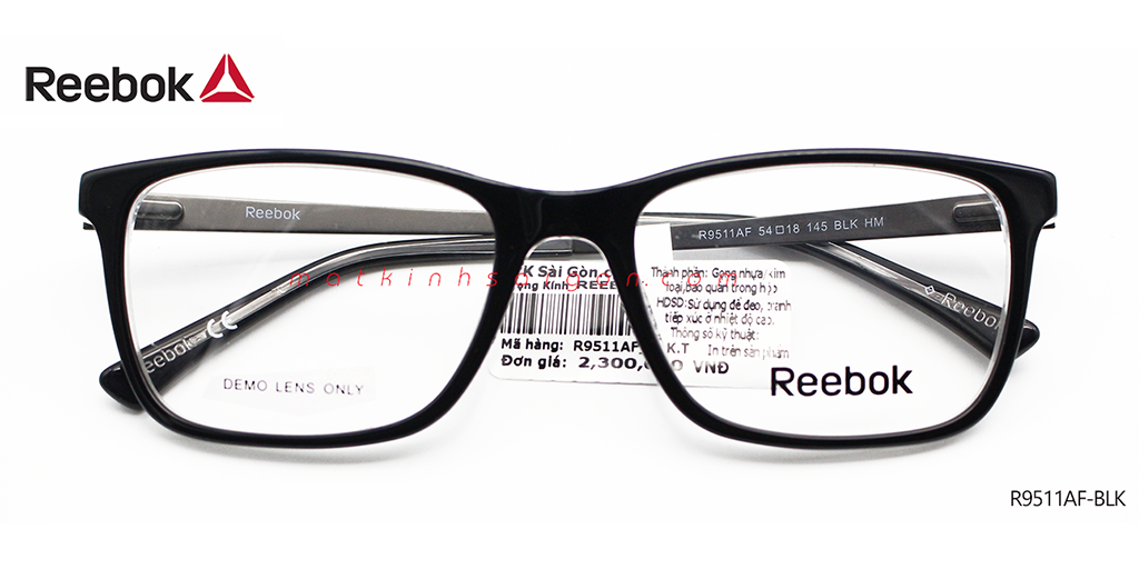 Gọng Kính Nhựa Hợp Kim Reebok R9511AF-BLK - Hover