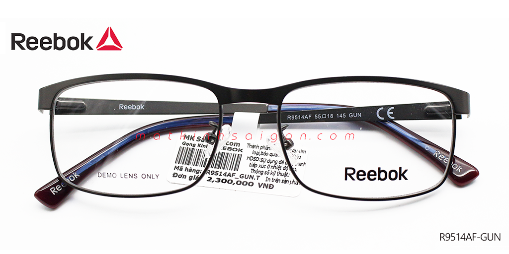 Gọng Kính Hợp Kim Reebok R9514AF-GUN - Hover