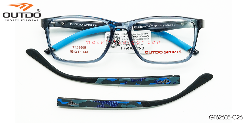 Gọng Kính Nhựa TR90 OUTDO GT62605 C26 - Hover