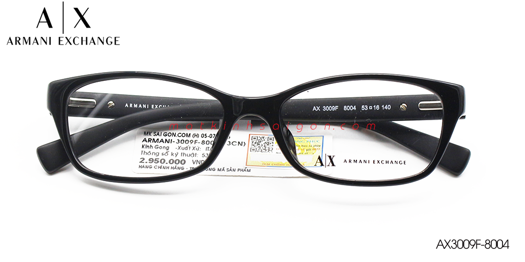 Gọng Kính Nhựa TR90 Armani Exchange AX3009F-8004 - Hover
