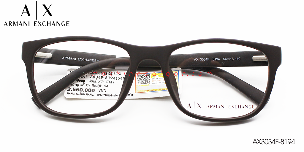 Gọng Kính Nhựa TR90 Armani Exchange AX3034F-8194 - Hover