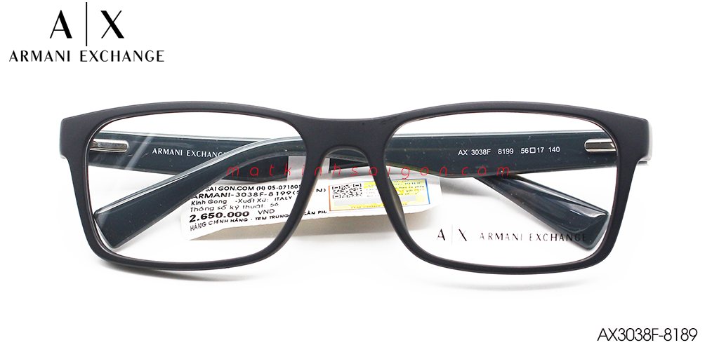 Gọng Kính Nhựa TR90 Armani Exchange AX3038F-8189 - Hover