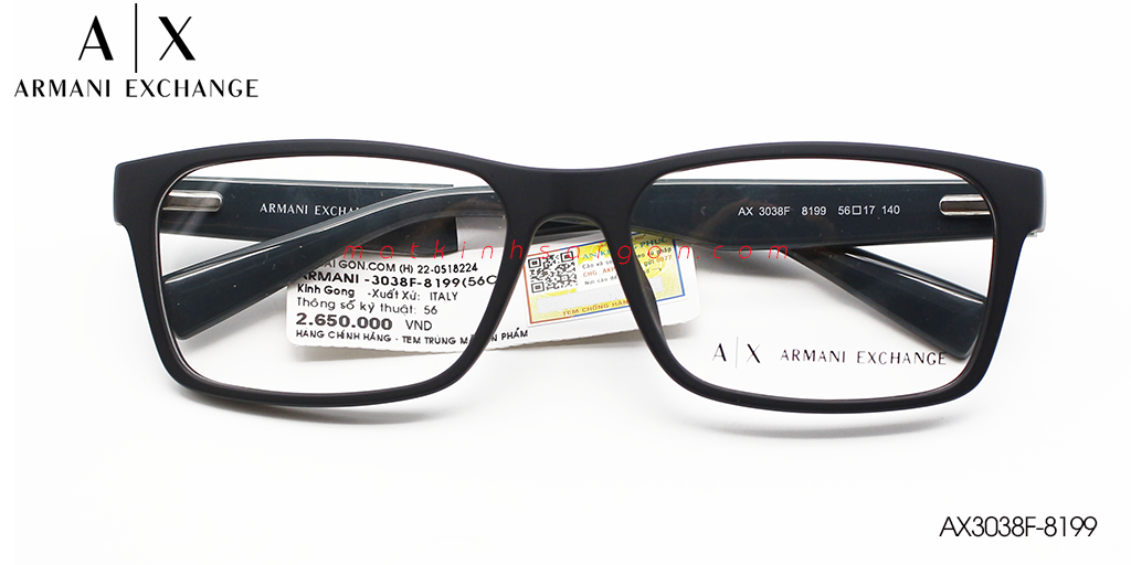 Gọng Kính Nhựa TR90 Armani Exchange AX3038F-8199 - Hover