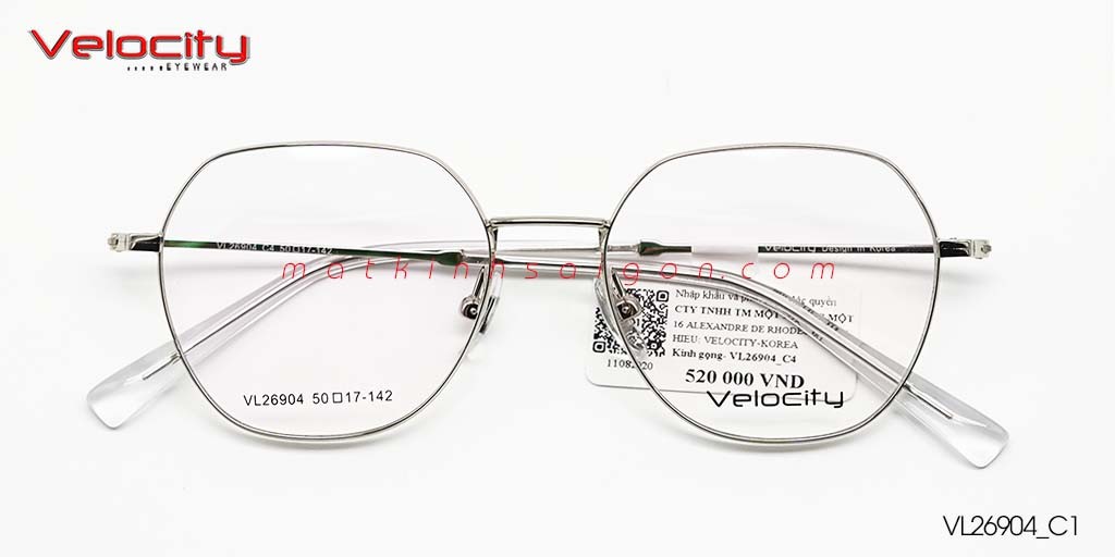 GỌNG KÍNH HỢP KIM VELOCITY VL26904_C4 - Hover