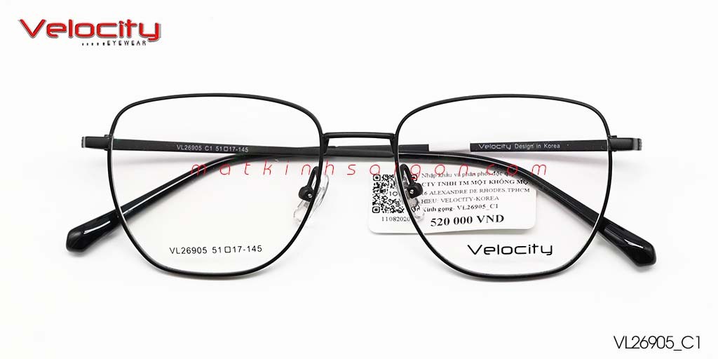 GỌNG KÍNH HỢP KIM VELOCITY VL26905_C1 - Hover