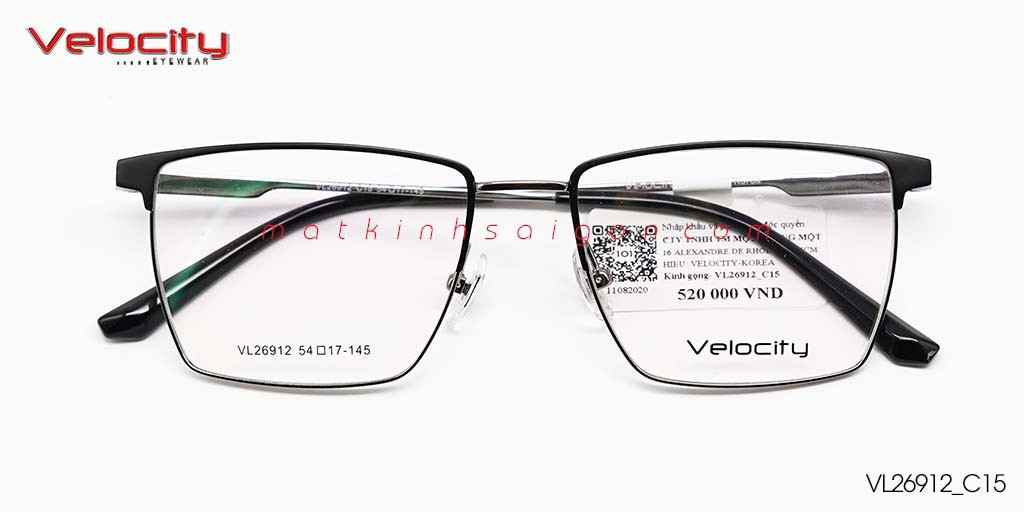 GỌNG KÍNH HỢP KIM VELOCITY VL26912_C15 - Hover