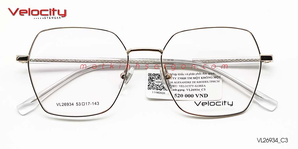 GỌNG KÍNH HỢP KIM VELOCITY VL26934_C3 - Hover