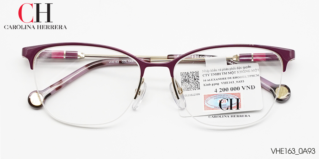GỌNG KÍNH TITANIUM CAROLINA HERRERA VHE163 0A93 - Hover