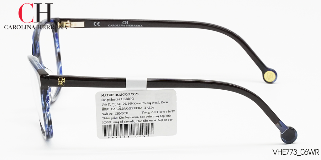 GỌNG KÍNH NHỰA TR90 CAROLINA HERRERA VHE773 06WR - Hình 7