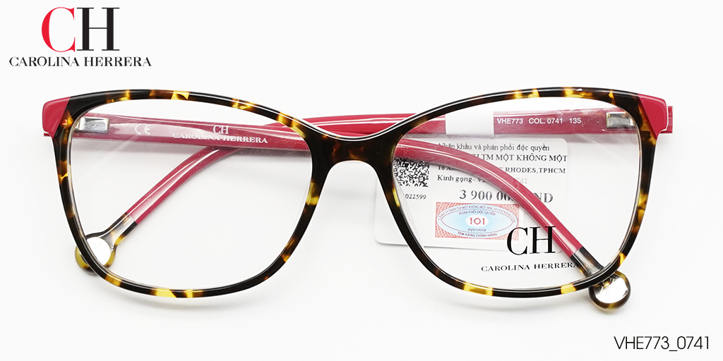 GỌNG KÍNH NHỰA TR90 CAROLINA HERRERA VHE773 0741 - Hover