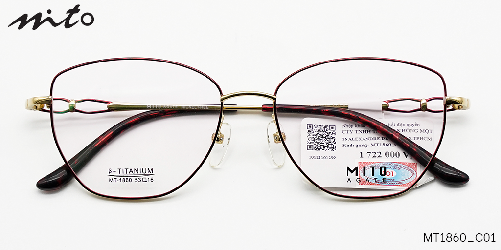 Gọng Kính Nữ Mito B-Titanium MT1860_C01 - Hover