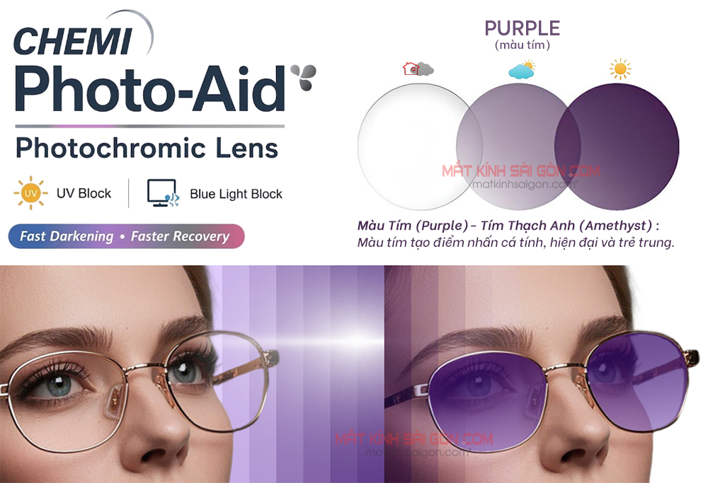 TRÒNG KÍNH ĐỔI MÀU CHEMI PHOTO AID 1.60 - Hình 8